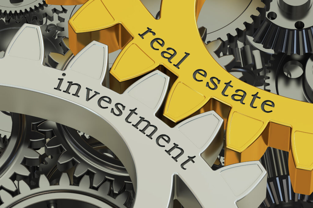 real estate investment gears illustration